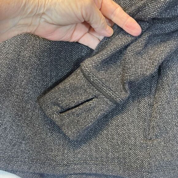 Lululemon Heathered Black Herringbone Kanto Catch Me 1/2 Zip Sweater Size 6 - Picture 4 of 7